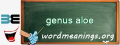 WordMeaning blackboard for genus aloe